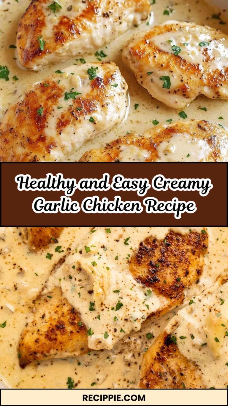 Healthy and Easy Creamy Garlic Chicken Recipe