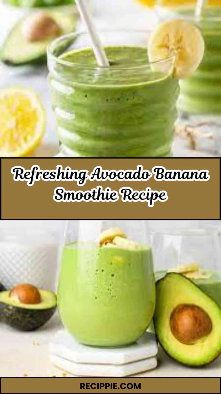 Refreshing Avocado Banana Smoothie Recipe