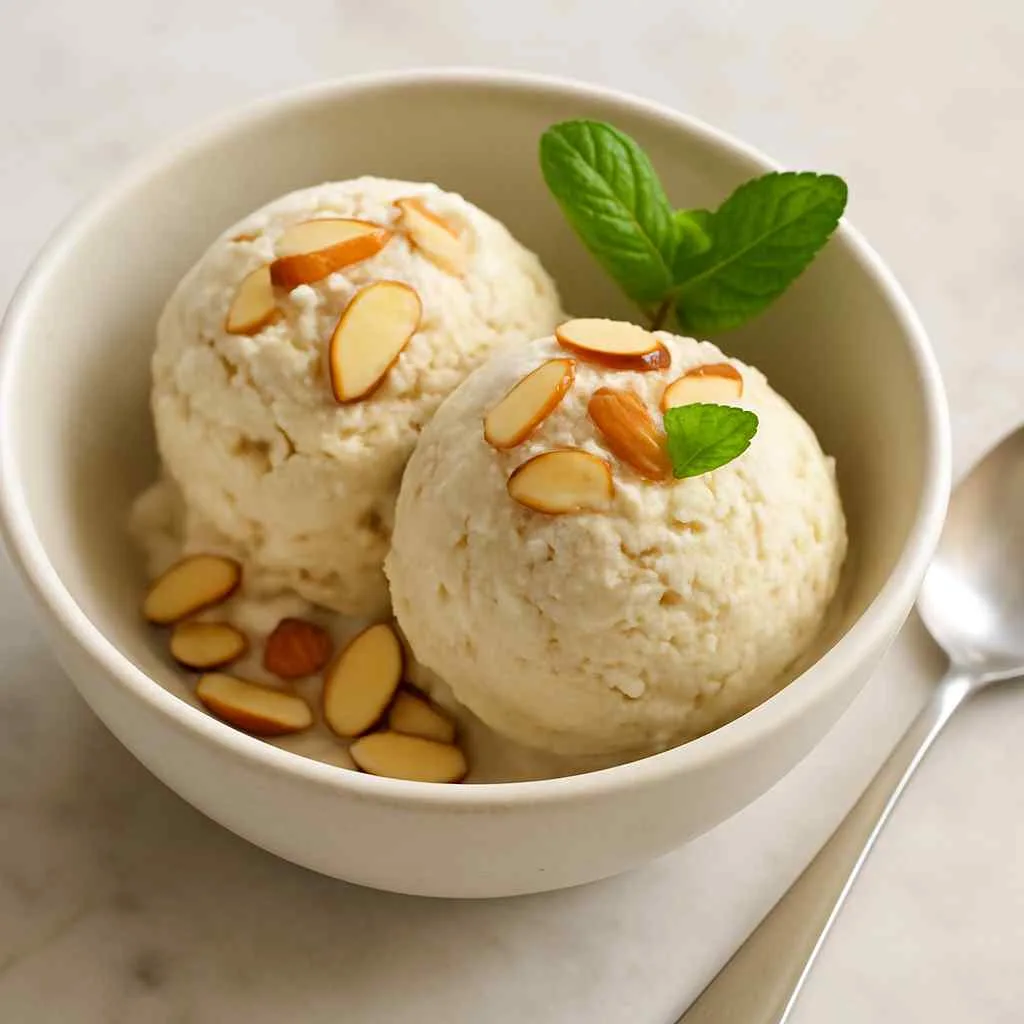 Almond Milk Ice Cream Serving