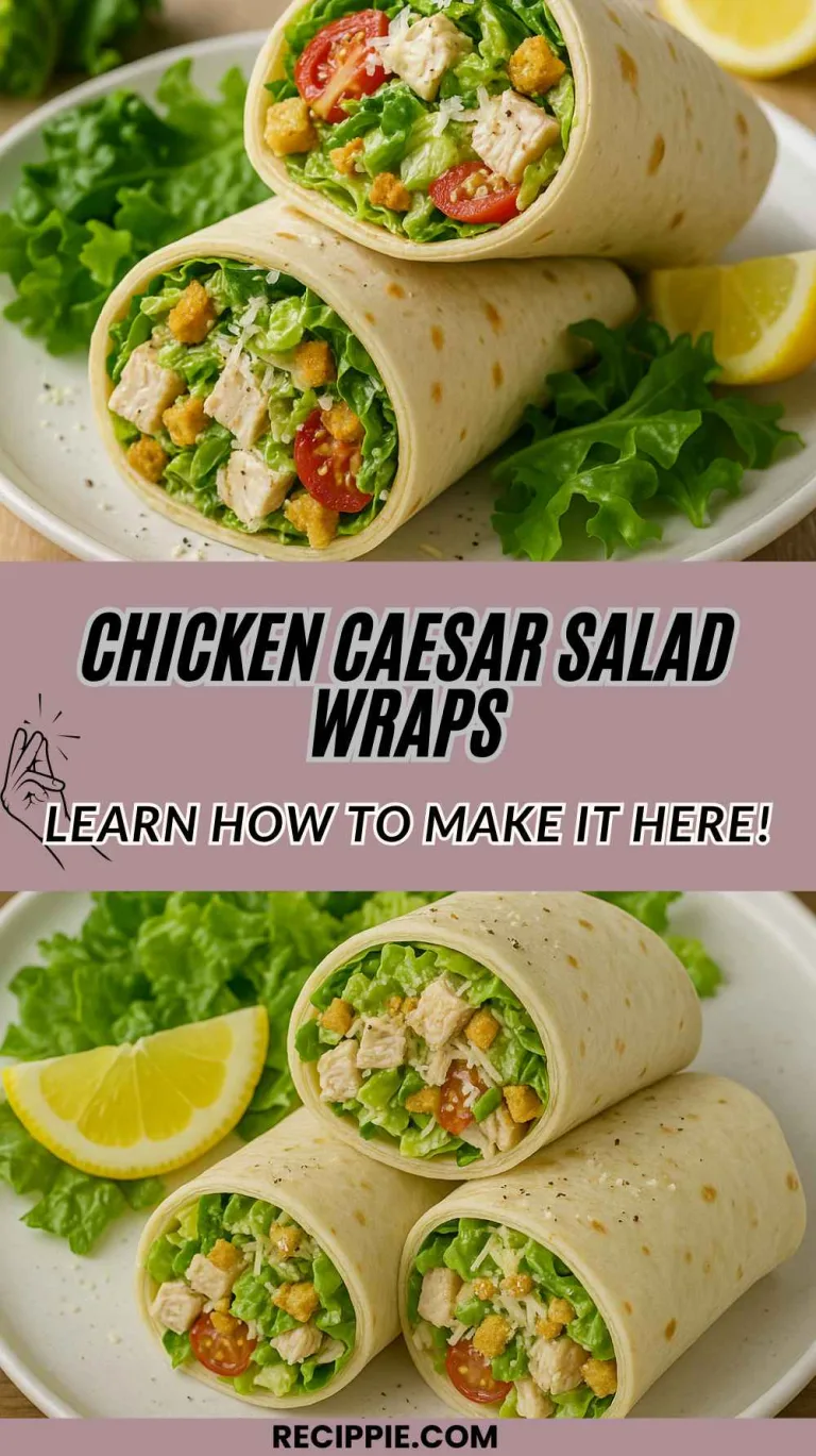 Chicken Caesar Salad Wraps (Chicken Blanket Roll-Ups!) – Perfect Lunch Recipe
