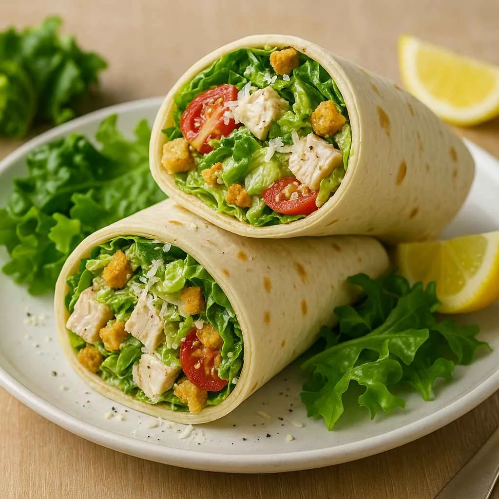 Chicken Caesar Salad Wraps