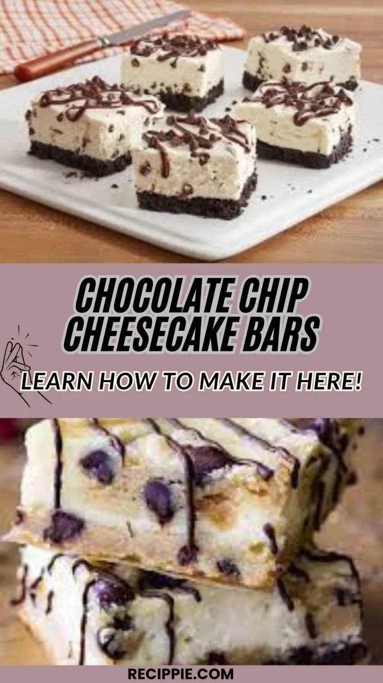 Chocolate Chip Cheesecake Bars Recipe