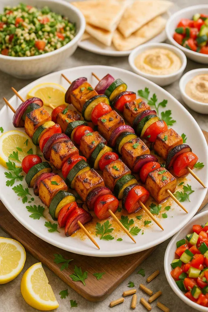  Final Serving Middle Eastern Tofu Kebabs