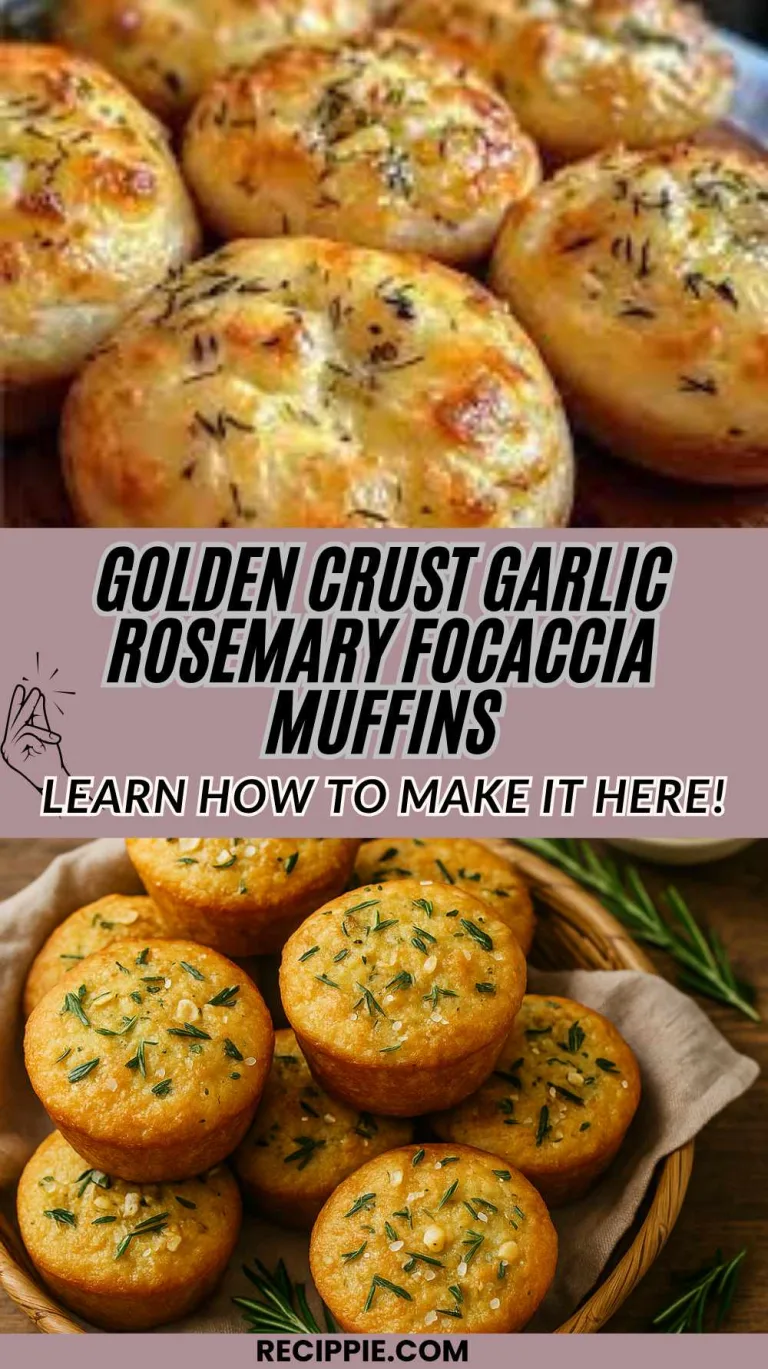 Golden Crust Garlic Rosemary Focaccia Muffins – The Best Recipe!