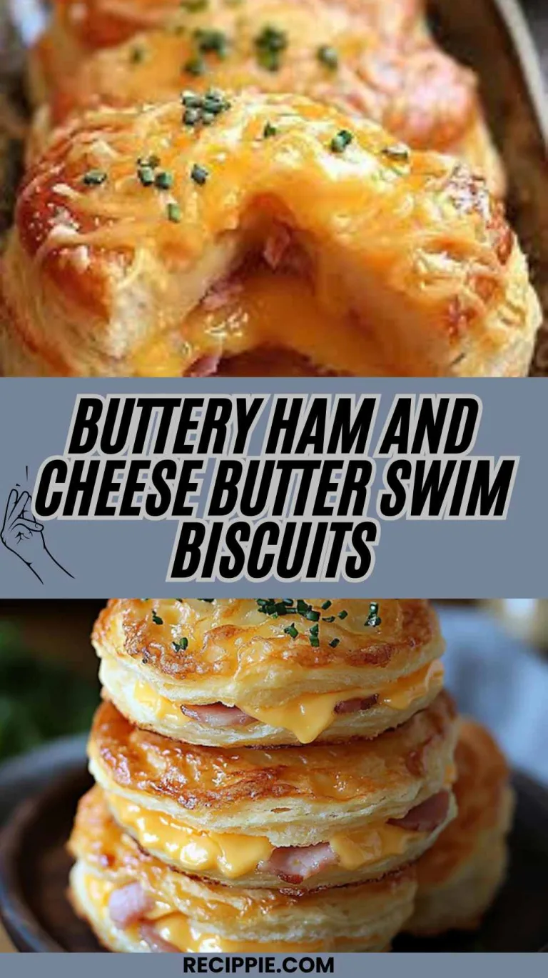 Ham and Cheese Butter Swim Biscuits Recipe