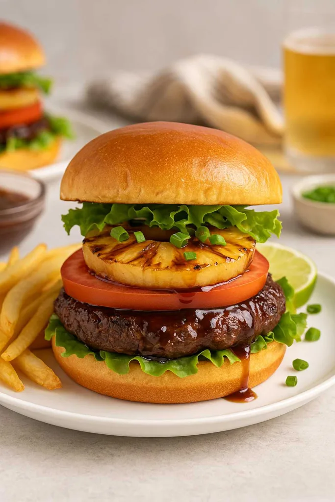 Hawaiian Teriyaki Pineapple Burgers
