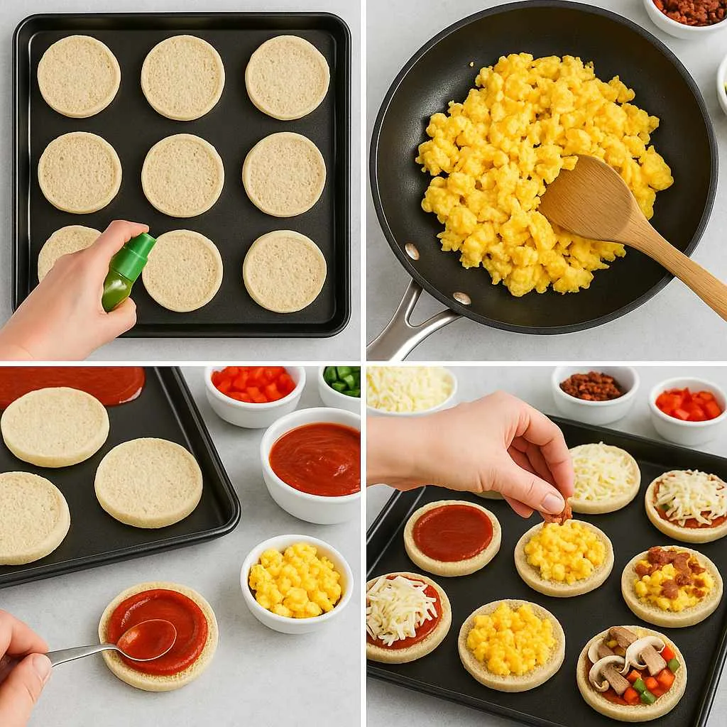 How To Make English Muffin Breakfast Pizza