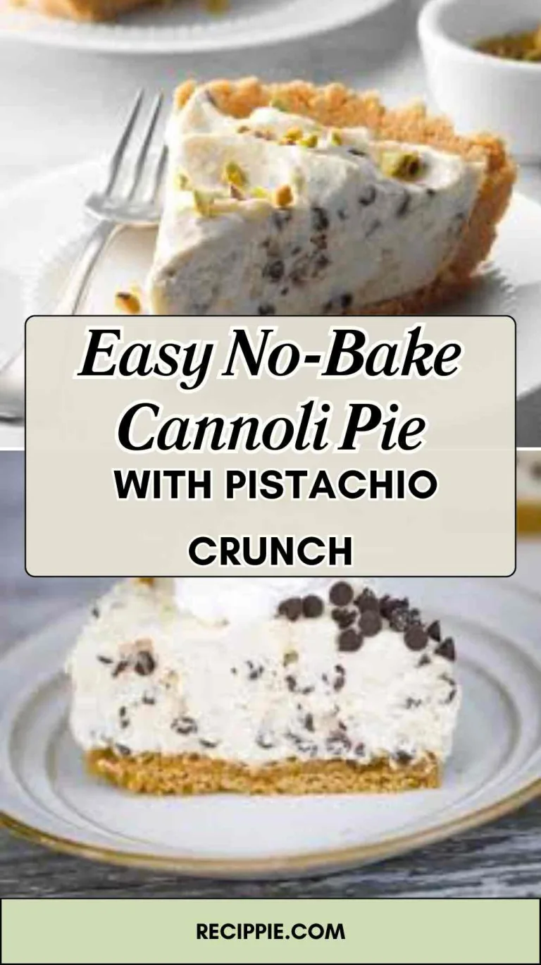 No-Bake Cannoli Pie Recipe