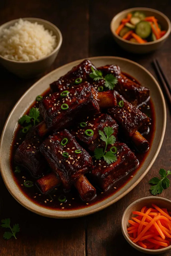 Overview of Caramelized, Slow-Braised Asian Beef Short Ribs