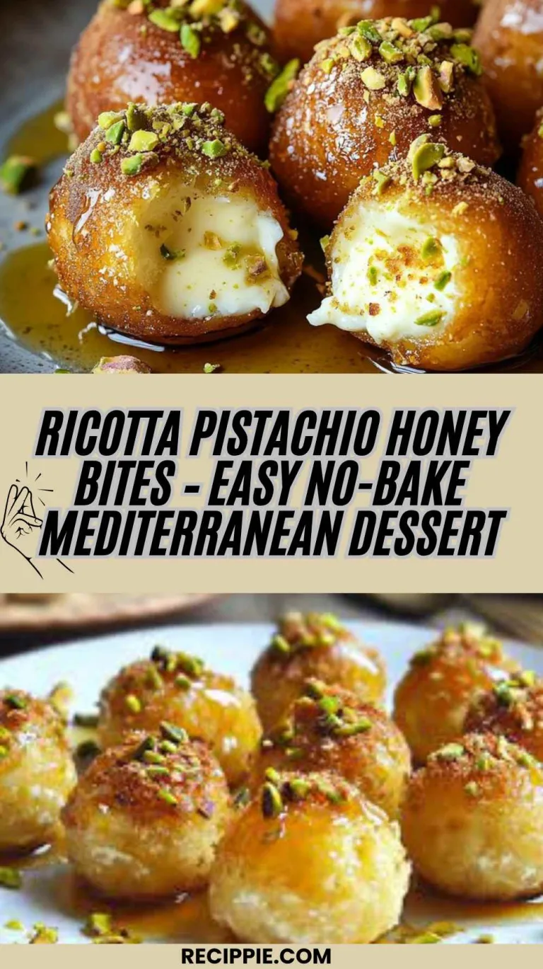 Ricotta Pistachio Honey Bites Recipe