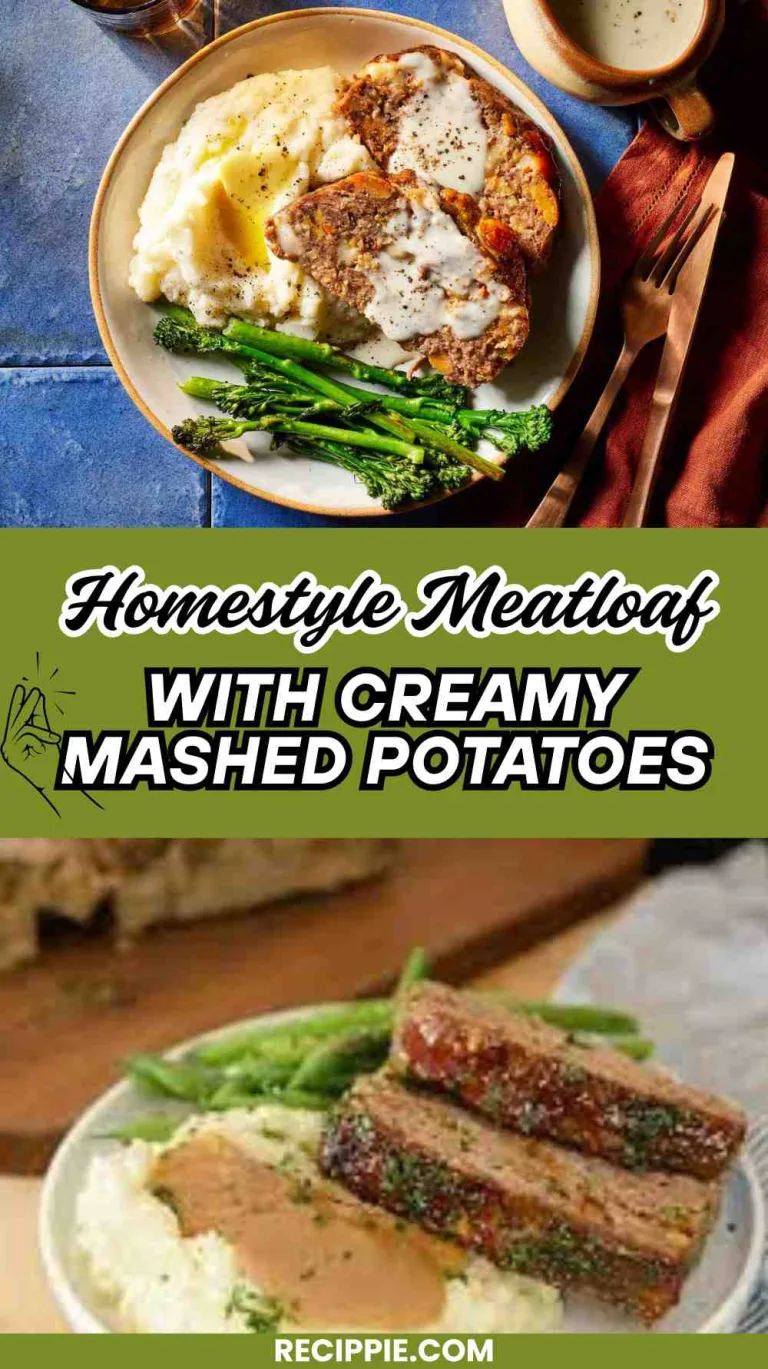 Savory Homestyle Meatloaf with Creamy Mashed Potatoes