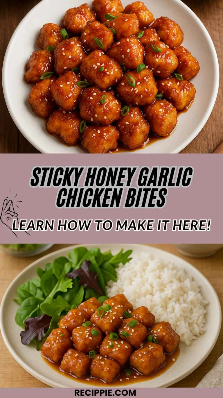 Sticky Honey Garlic Chicken Bites (Chicken Candy Nuggets!) – Perfect Lunch Recipe