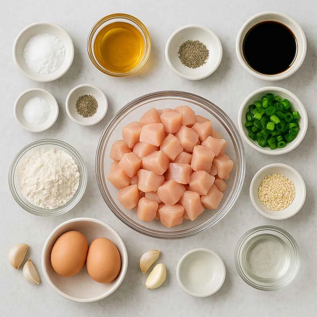 Sticky Honey Garlic Chicken Bites Ingredients