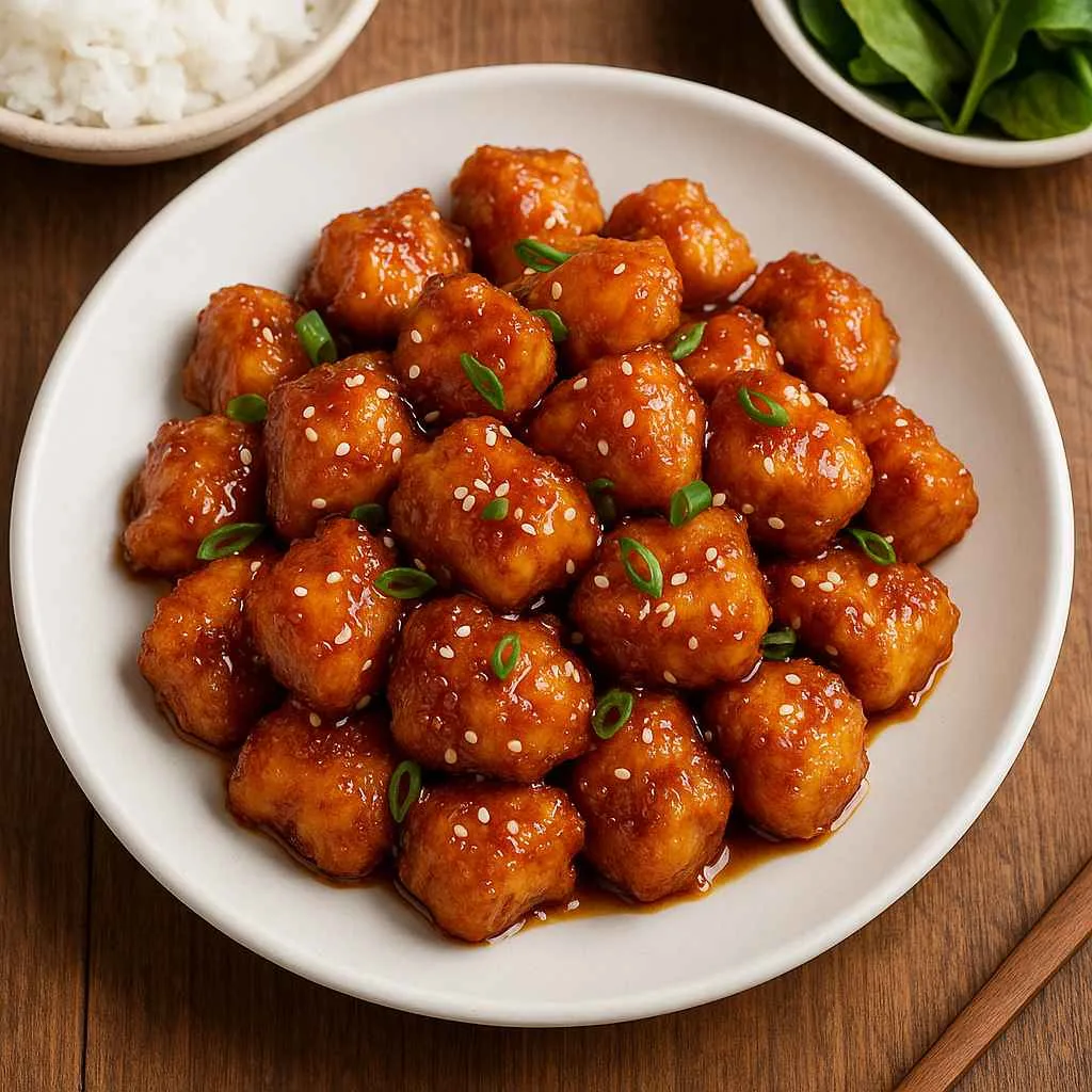 Sticky Honey Garlic Chicken Bites