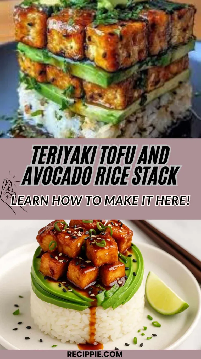 How to Make Crispy Teriyaki Tofu and Avocado Rice Stack