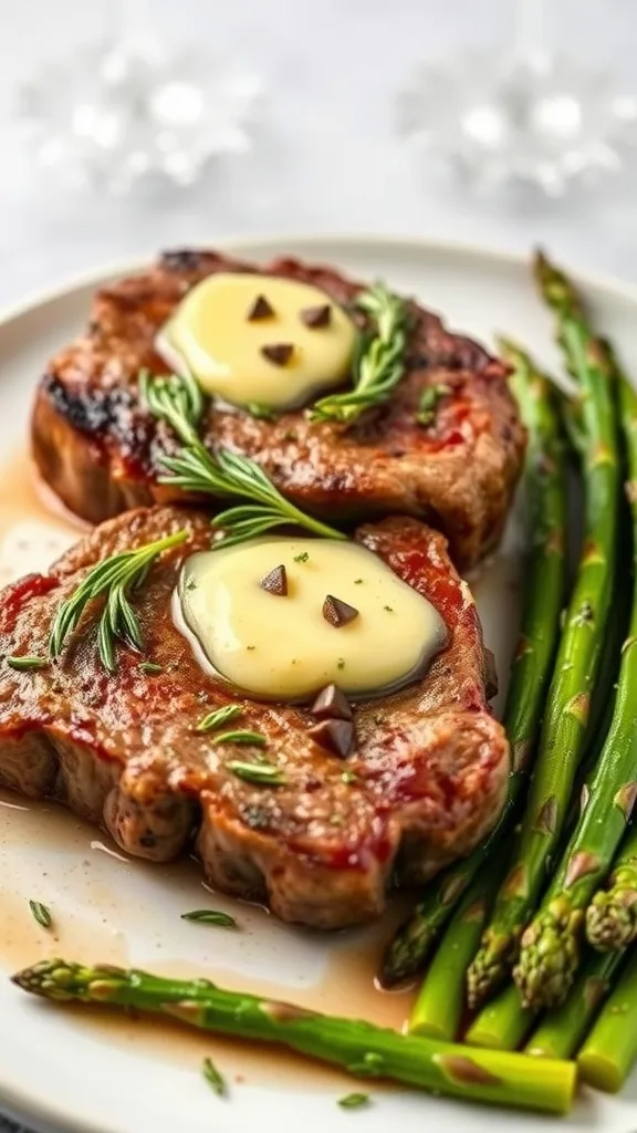 Lamb Steaks with Rosemary and Garlic Butter