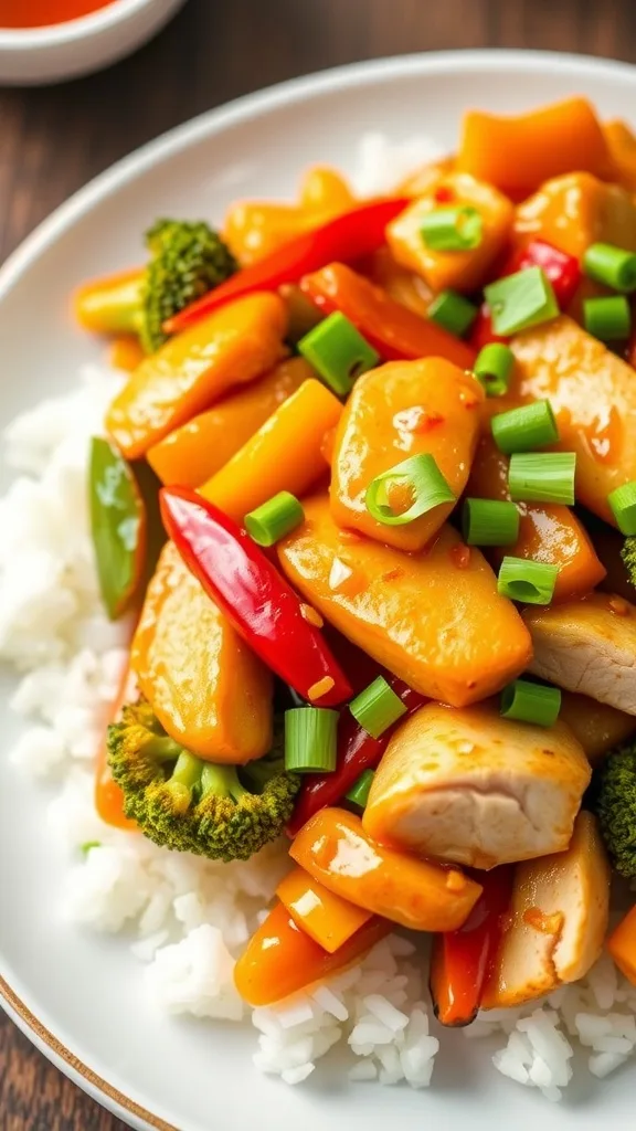 Chinese Style Mango Chicken Stir Fry