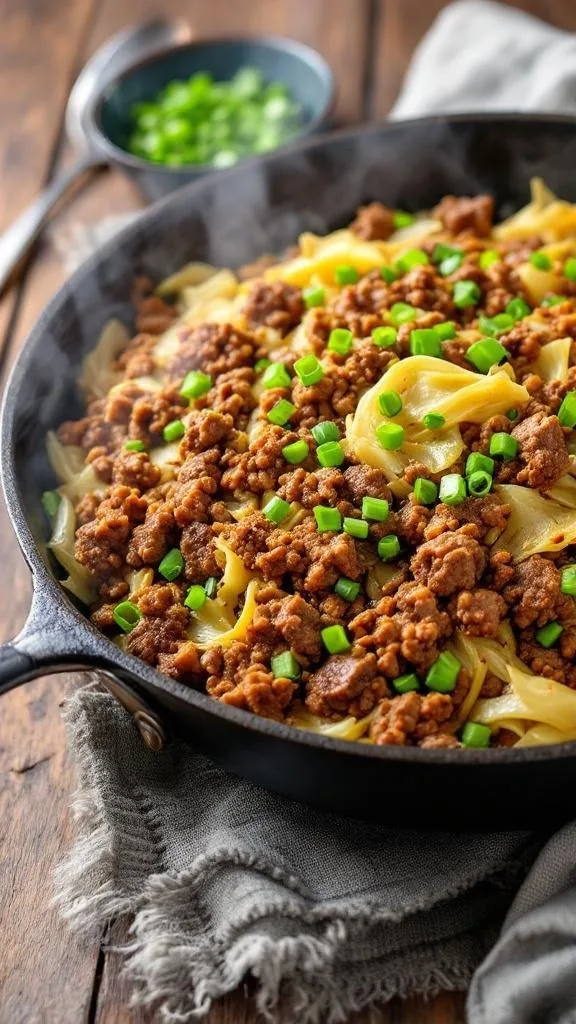 Ground Beef and Cabbage Skillet Recipe Healthy Ground Beef and Cabbage Skillet
