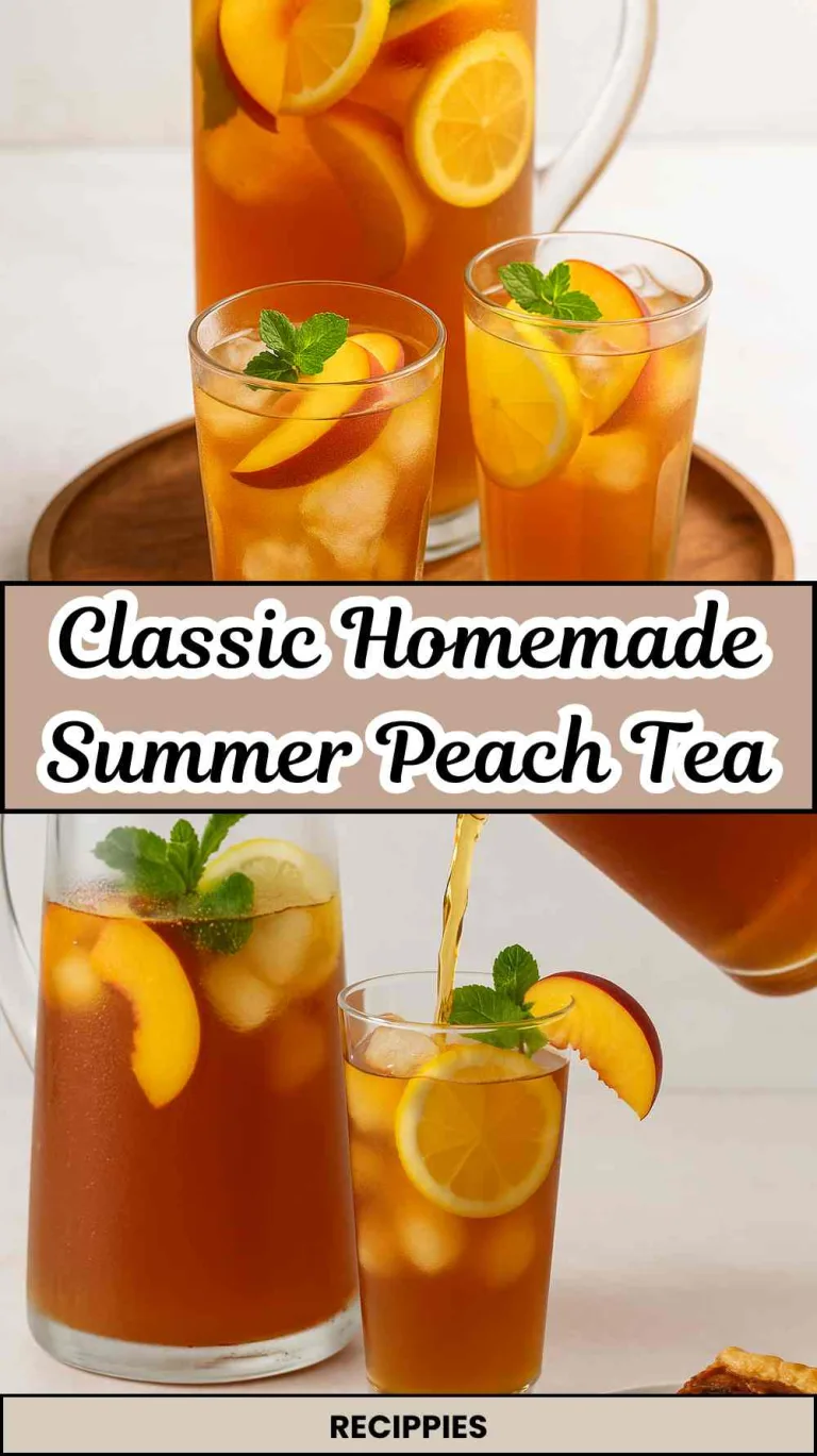 Classic Homemade Summer Peach Tea