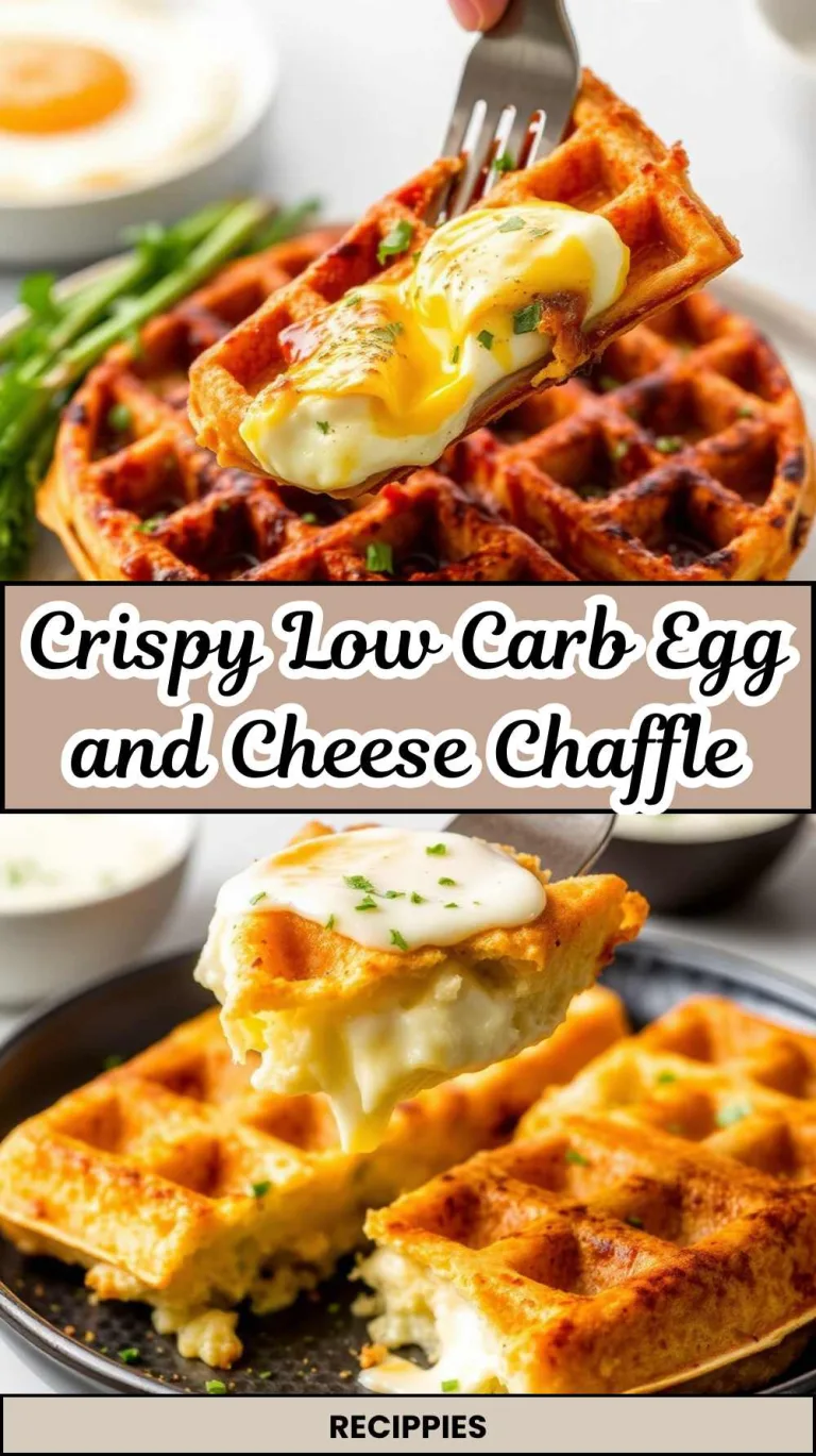 Crispy Low Carb Egg and Cheese Chaffle