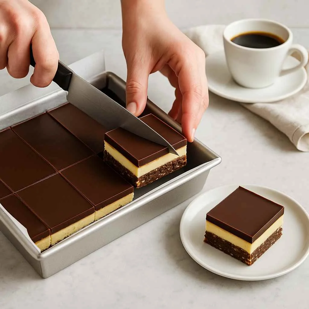 Finishing & Serving of Cakerie Nanaimo Bars