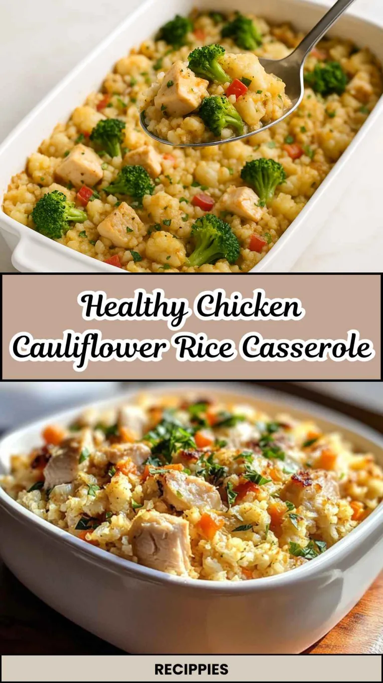 Healthy Chicken Cauliflower Rice Casserole