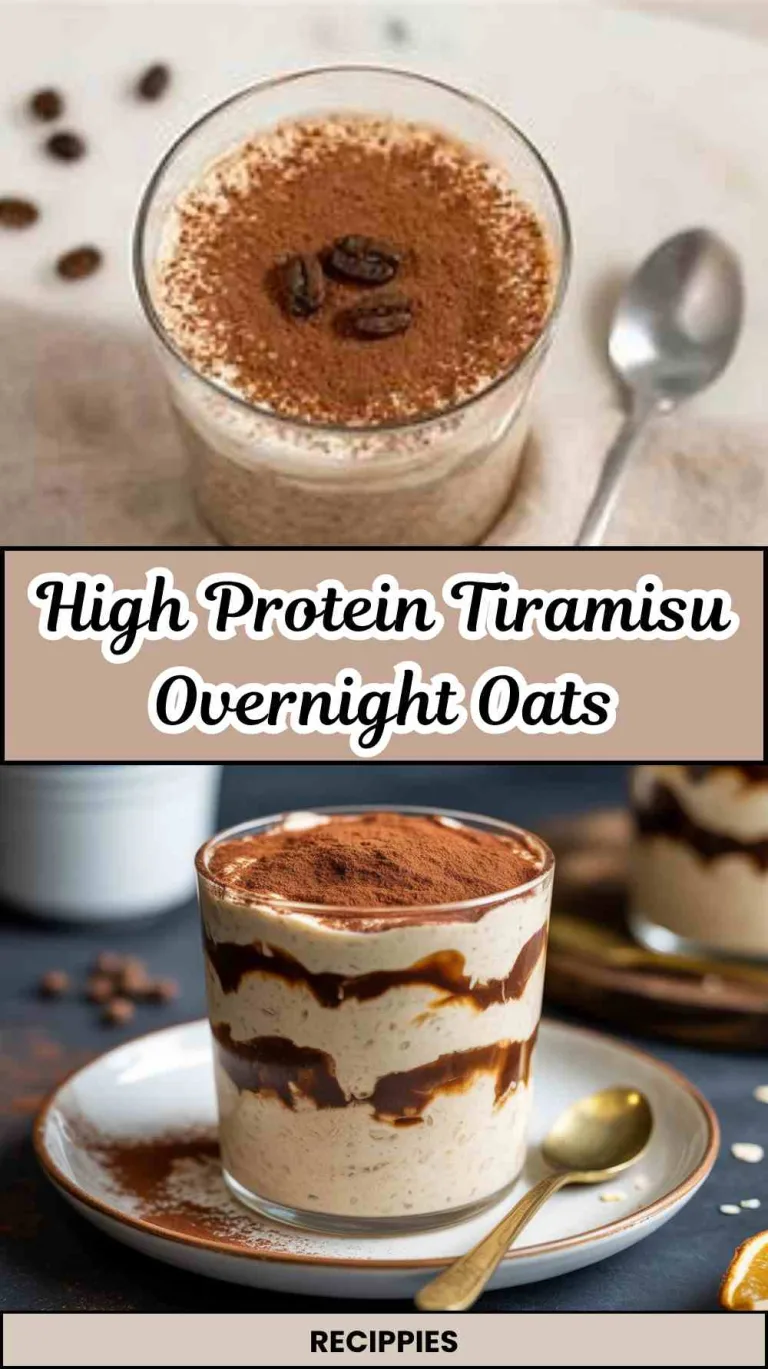 High Protein Tiramisu Overnight Oats