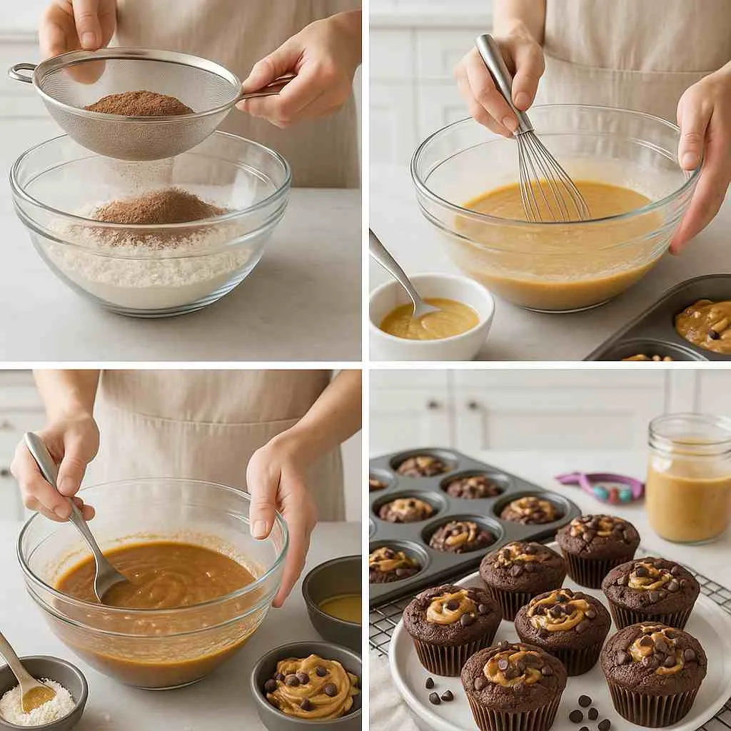 How To Make Decadent Chocolate Peanut Butter Muffins