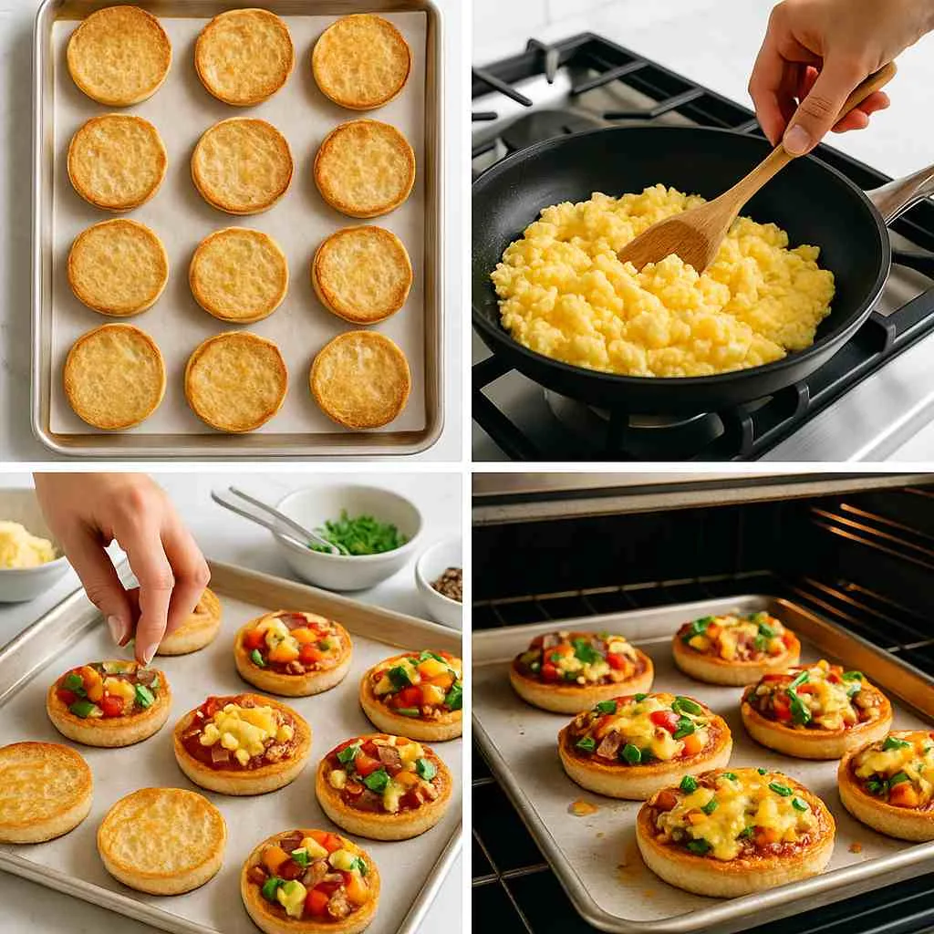 How To Make Homemade English Muffin Breakfast Pizza