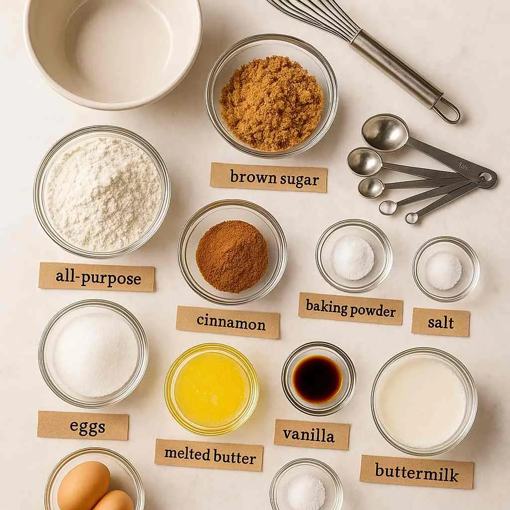Ingredients of Cinnamon Donut Bread