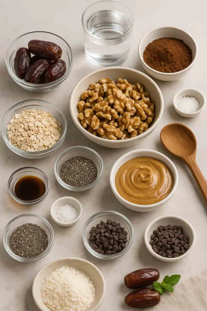 Ingredients of Healthy Date Brownie Balls