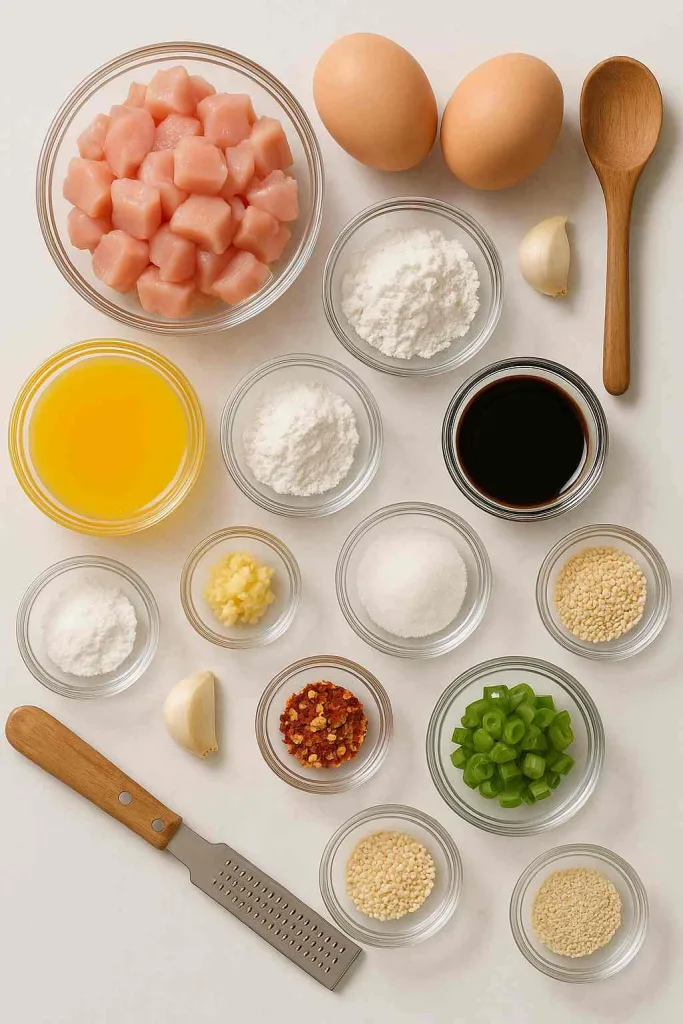 Ingredients of Hot Orange Chicken