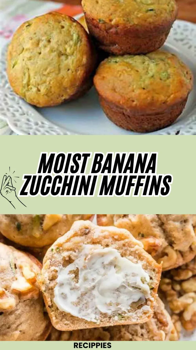 Moist Banana Zucchini Muffins