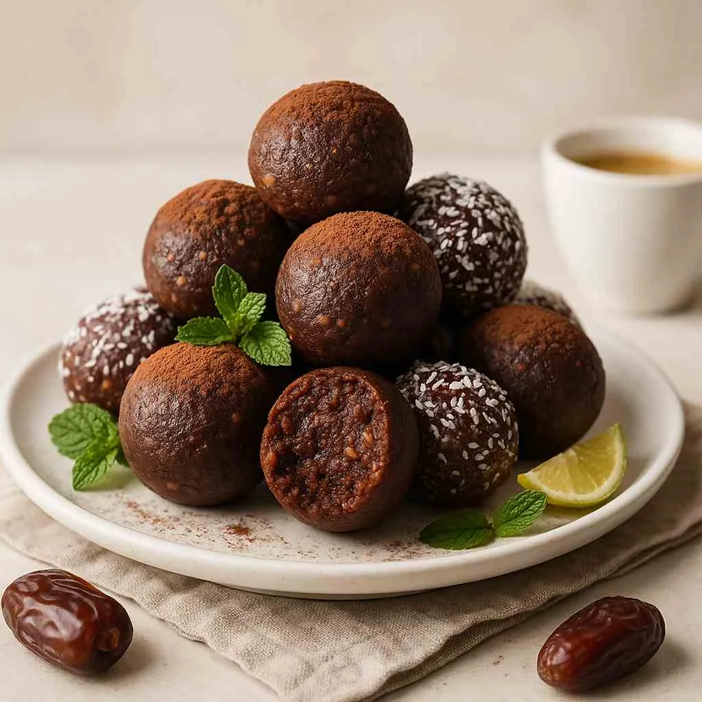 Serving of Healthy Date Brownie Balls