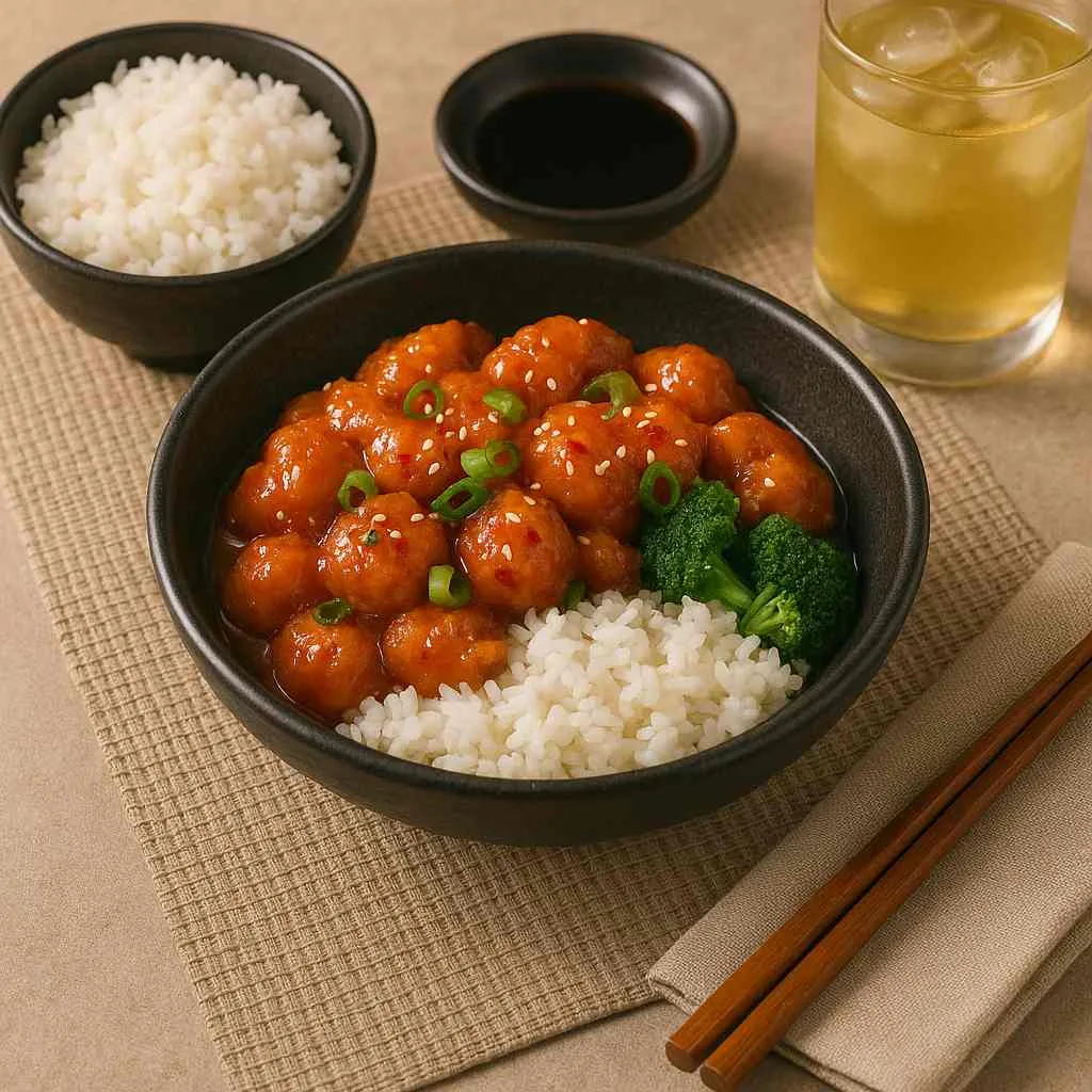 Serving of Hot Orange Chicken