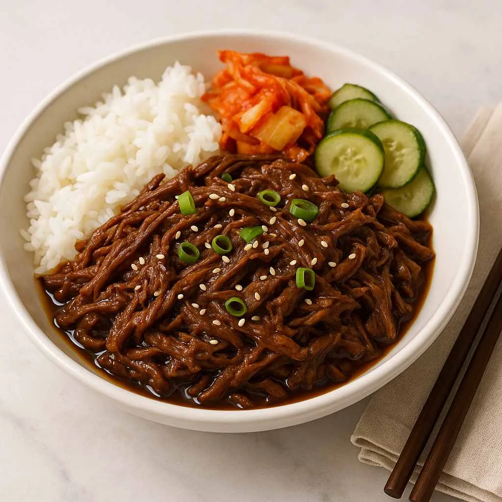 Serving of Slow Cooker Korean Beef