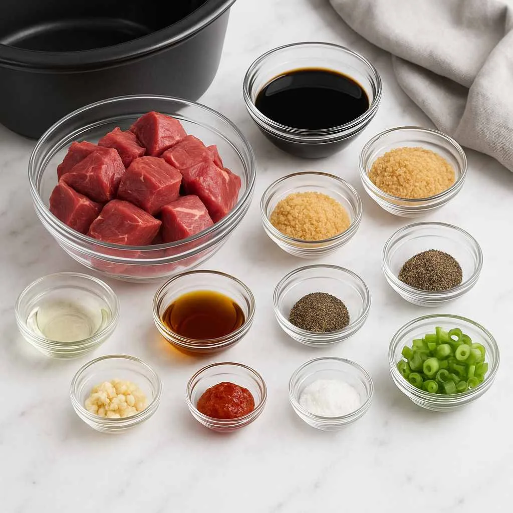 Slow Cooker Korean Beef Ingredients