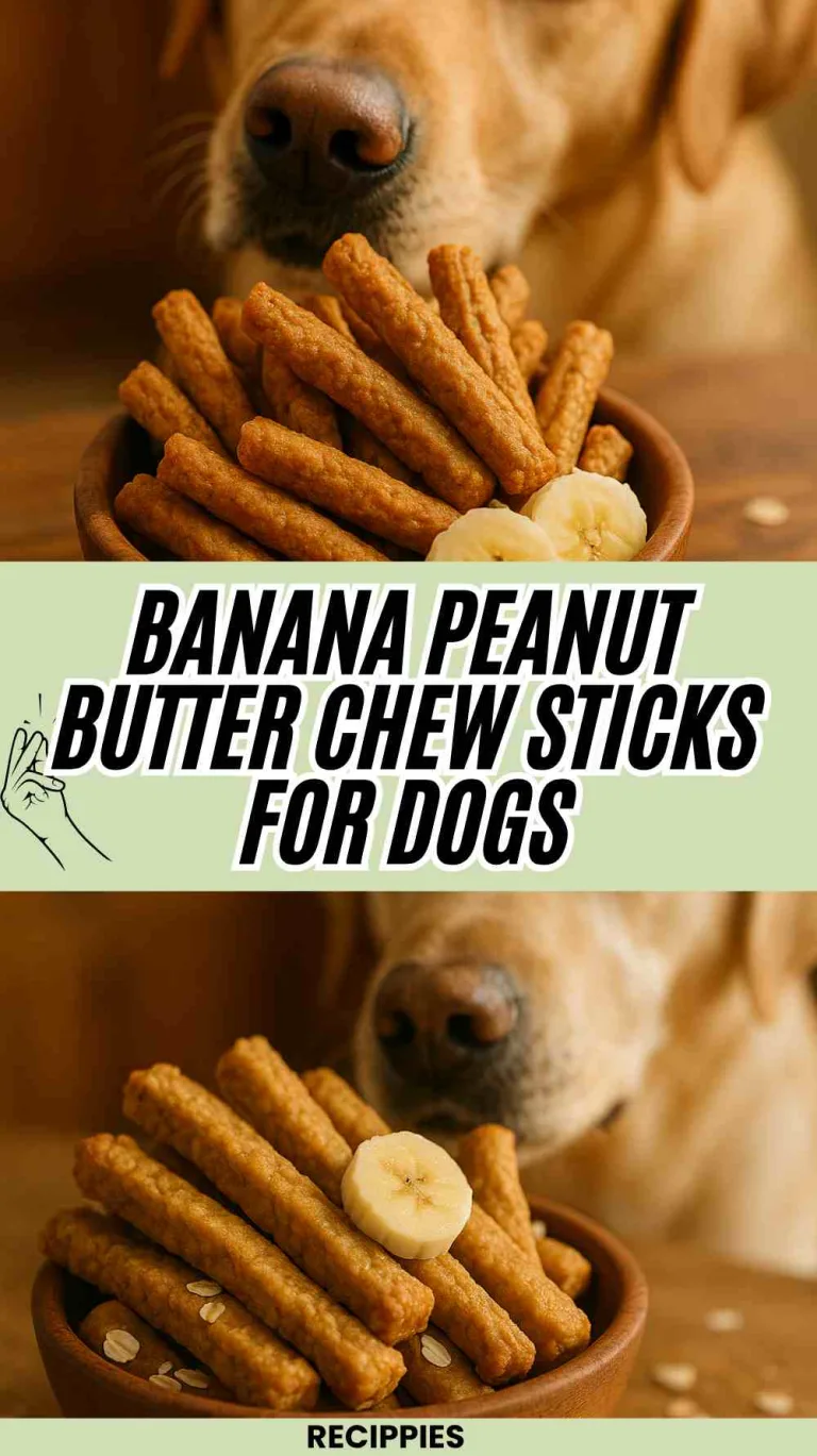 Banana Peanut Butter Chew Sticks for Dogs