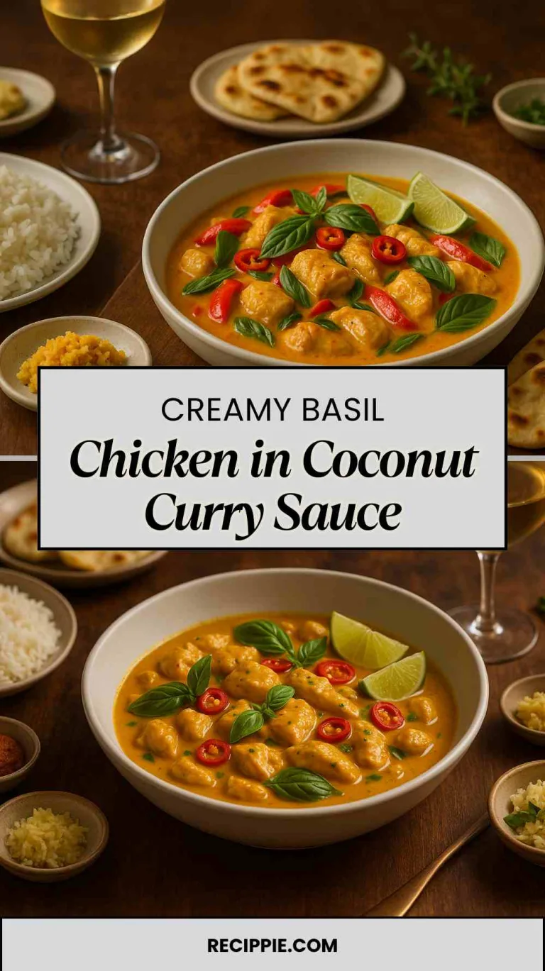 Basil Chicken in Coconut Curry Sauce