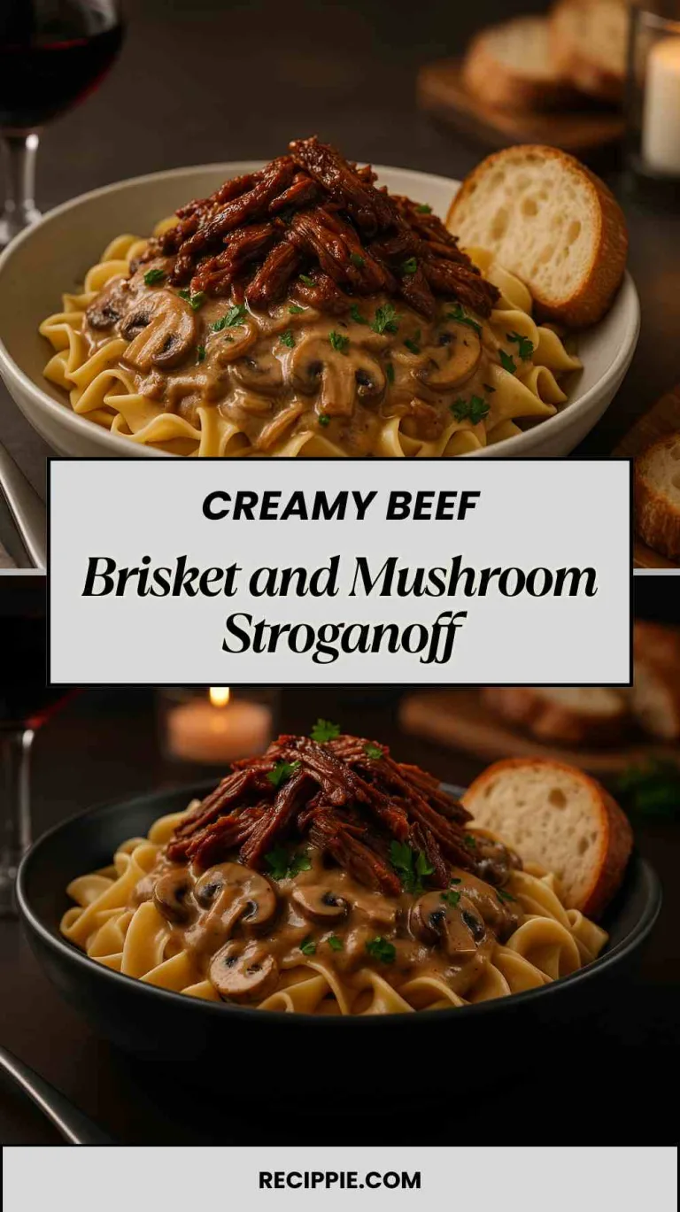 Brisket and Mushroom Stroganoff