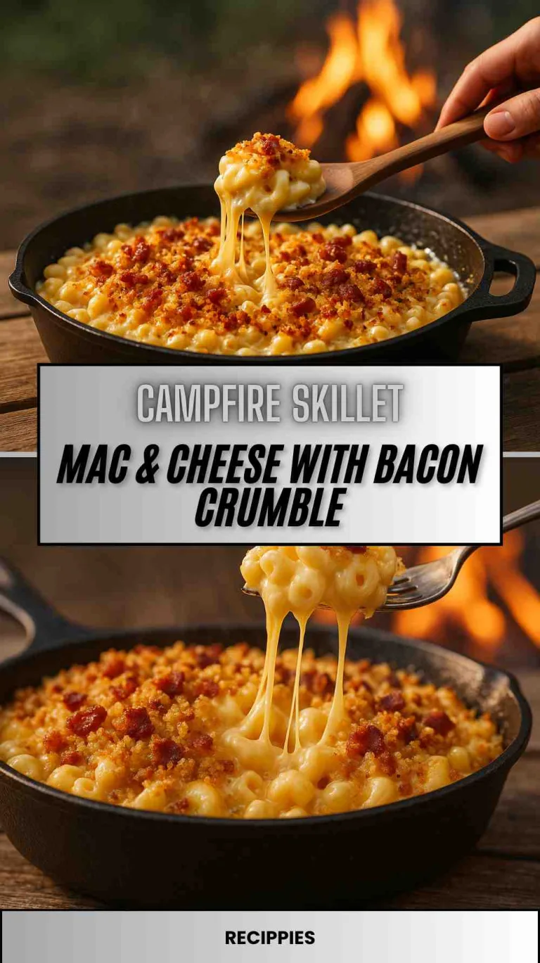Campfire Skillet Mac & Cheese with Bacon Crumble