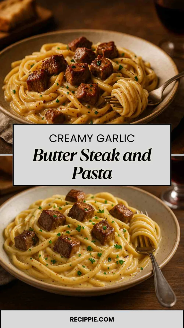 Creamy Garlic Butter Steak and Pasta Recipe