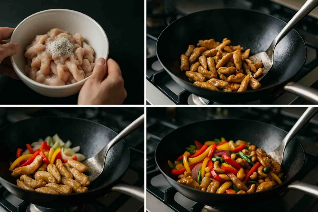 Culinary Techniques for Making Cashew White Pepper Chicken