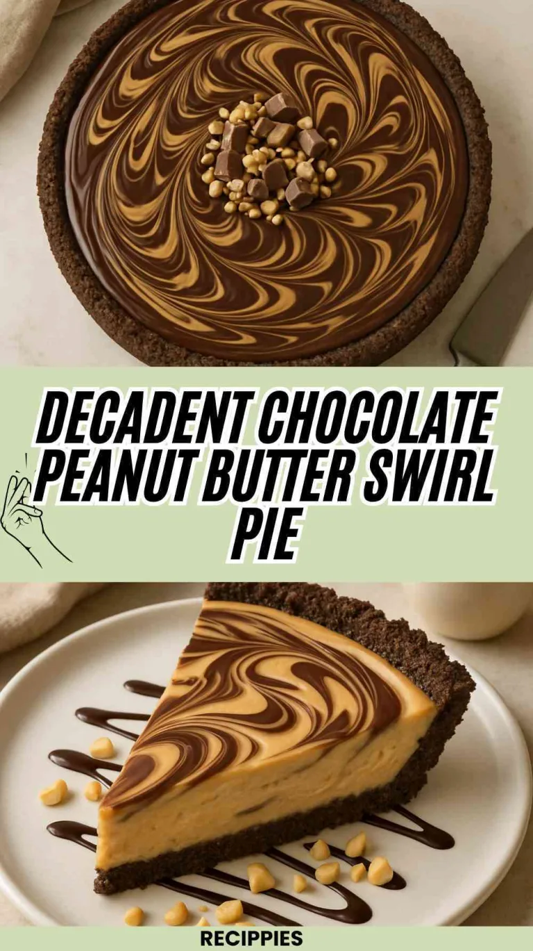 Decadent Chocolate Peanut Butter Swirl Pie