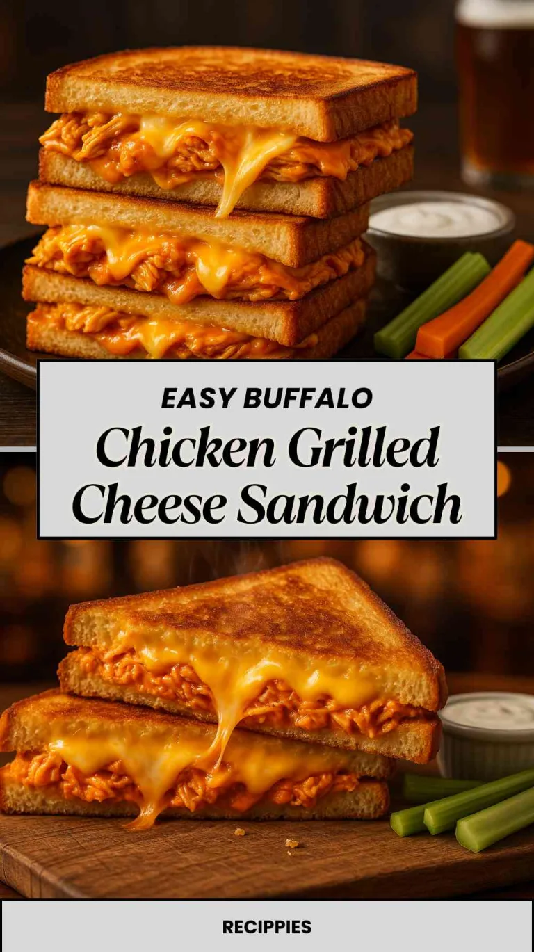 Easy Buffalo Chicken Grilled Cheese Sandwich
