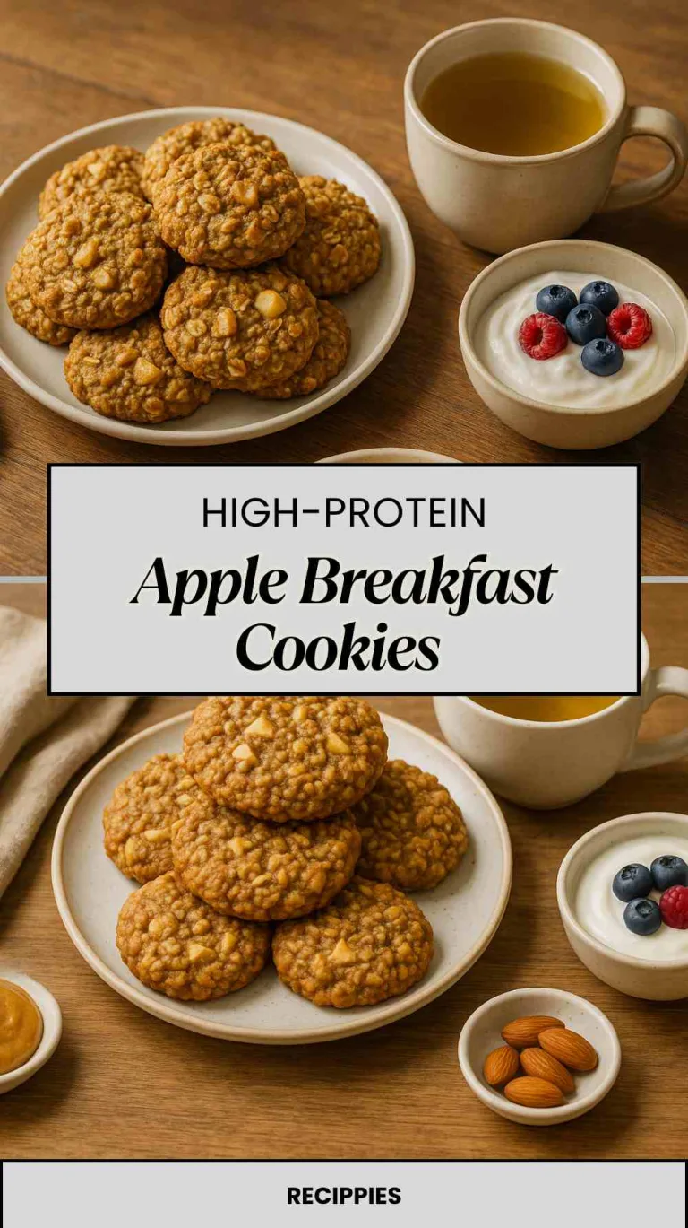 High Protein Apple Breakfast Cookies