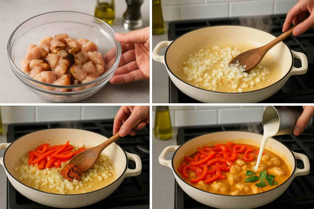 How To Make Basil Chicken in Coconut Curry Sauce