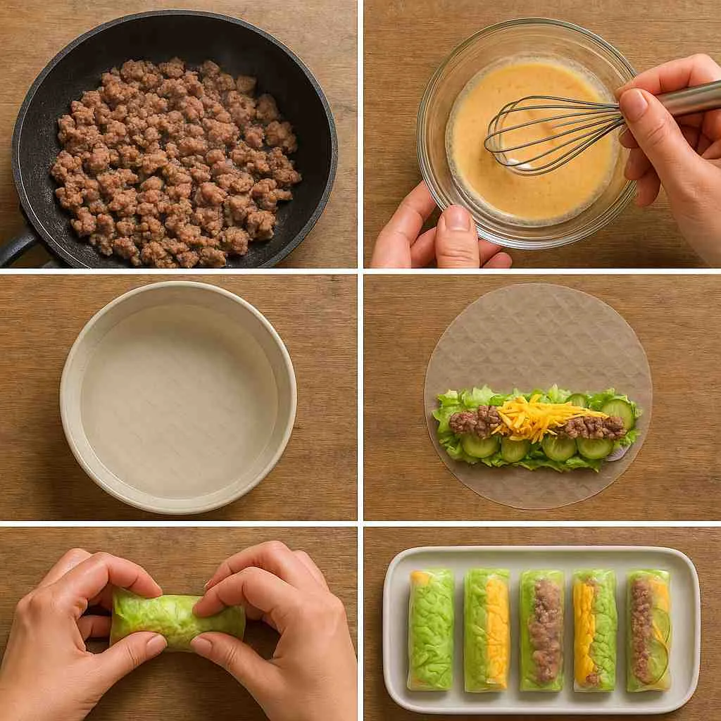 How To Make Big Mac Rice Paper Rolls