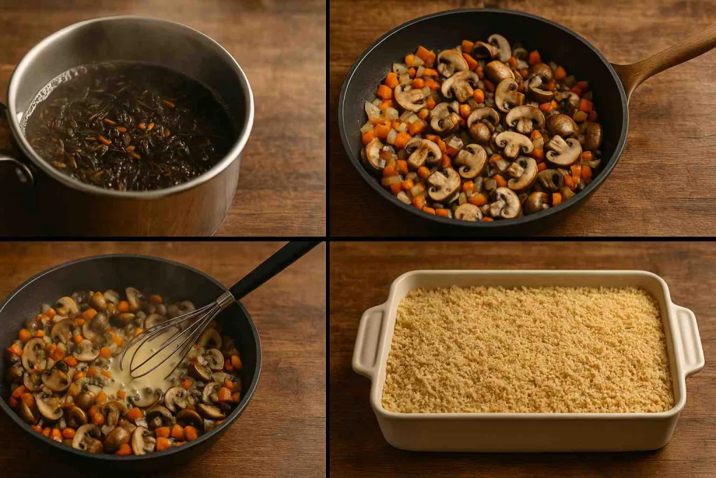 How To Make Mushroom and Wild Rice Casserole