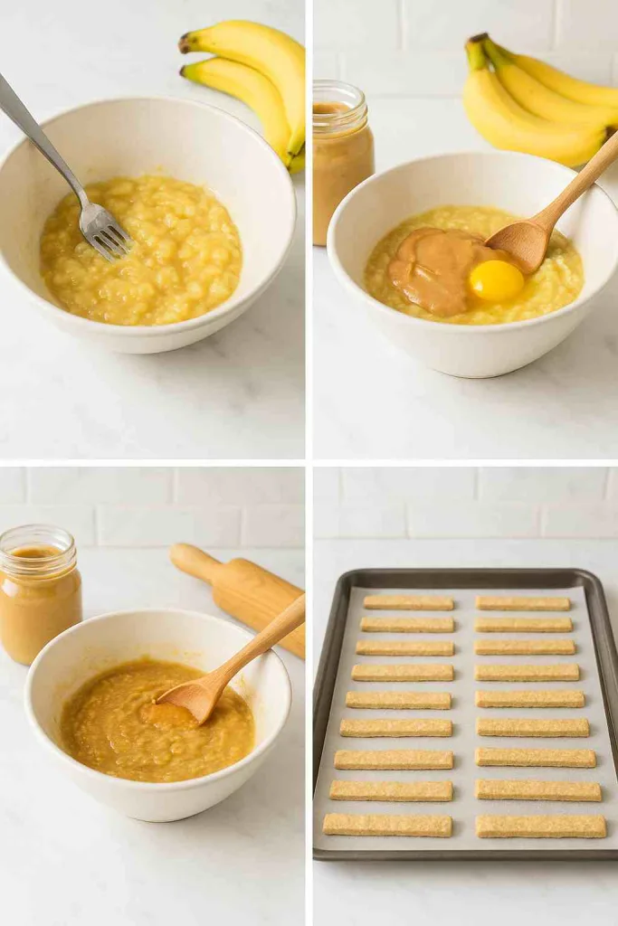 How To Make Step-by-Step Banana Peanut Butter Chew Sticks for Dogs